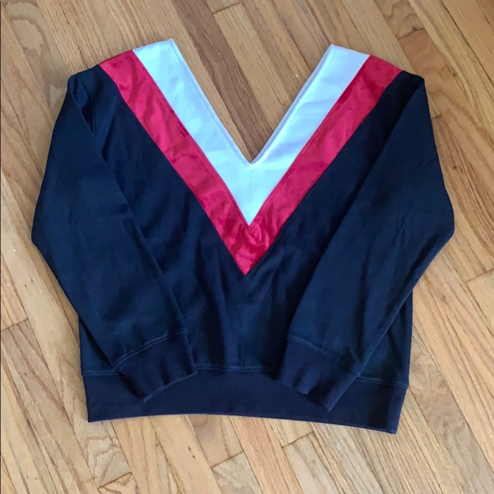 Retro VNeck Cropped Sweater